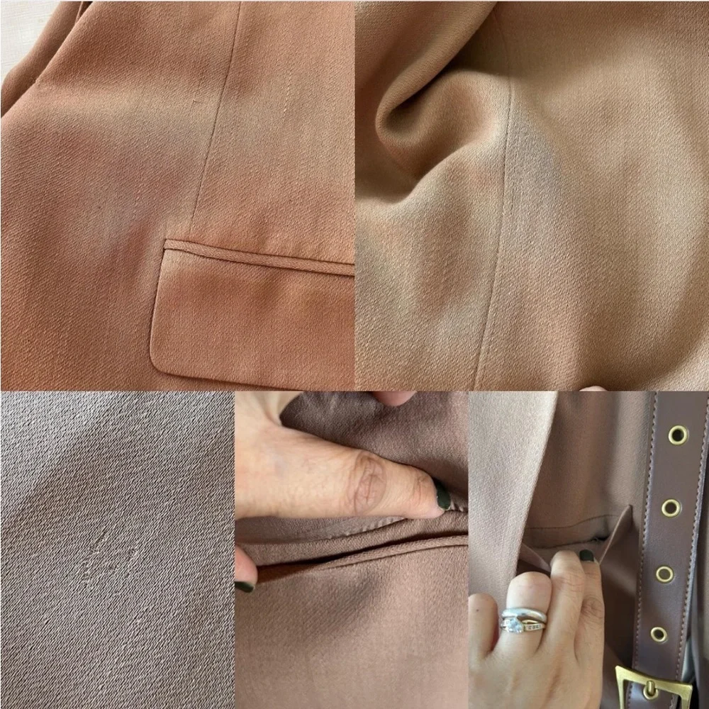 DKNY Vintage 1990s tan pure wool blazer 12. - Picture 8 of 8